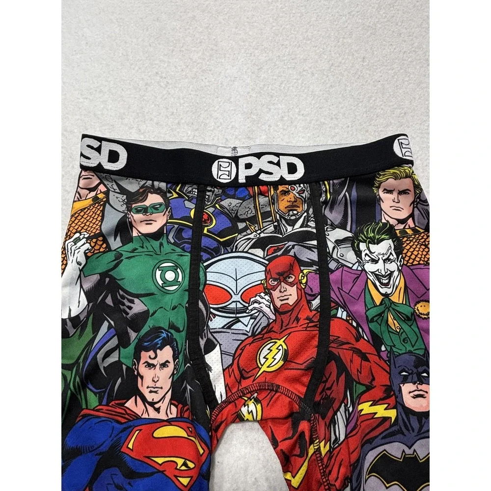PSD Boxer Briefs Mens Medium Multicolor Justice League Batman Superman Flash